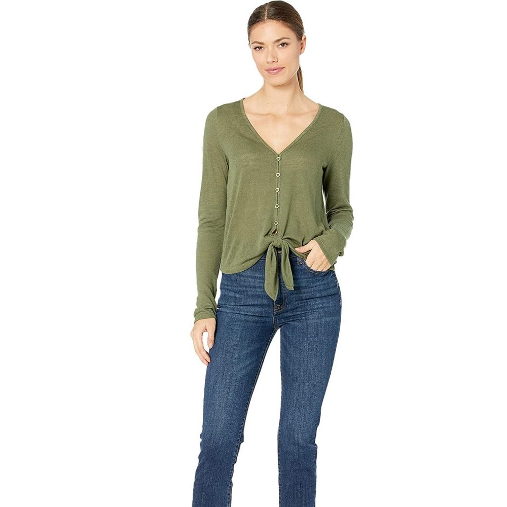 Sanctuary Chelsea Tie Front Sweater Knit Tee
